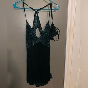 Green teddy with matching thong